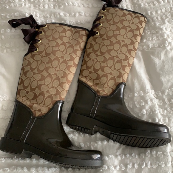 Coach Rain Boots with Bow